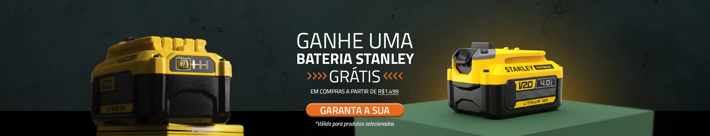 Promo Bateria Grátis Stanley