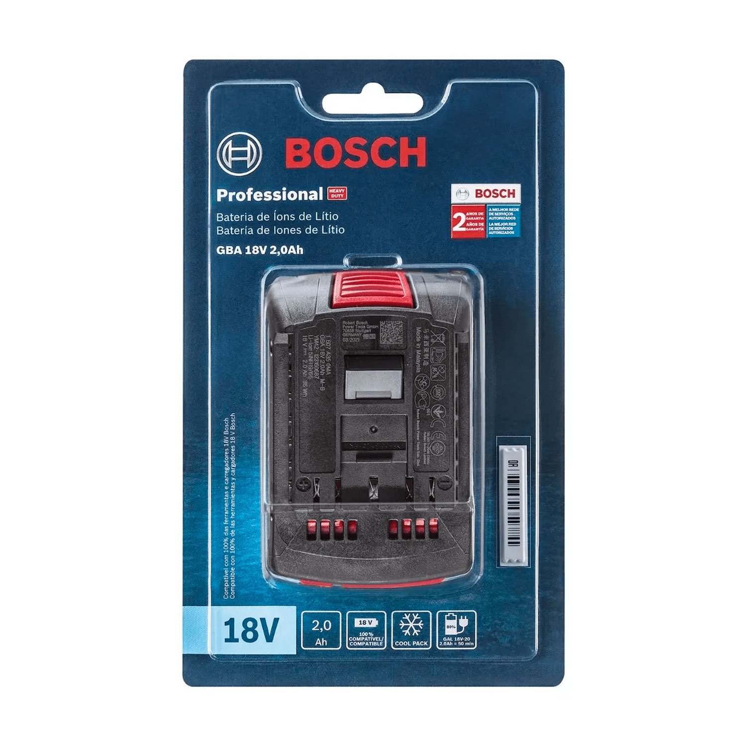 Bateria GBA 18V 2Ah Blister 2608000726 Bosch