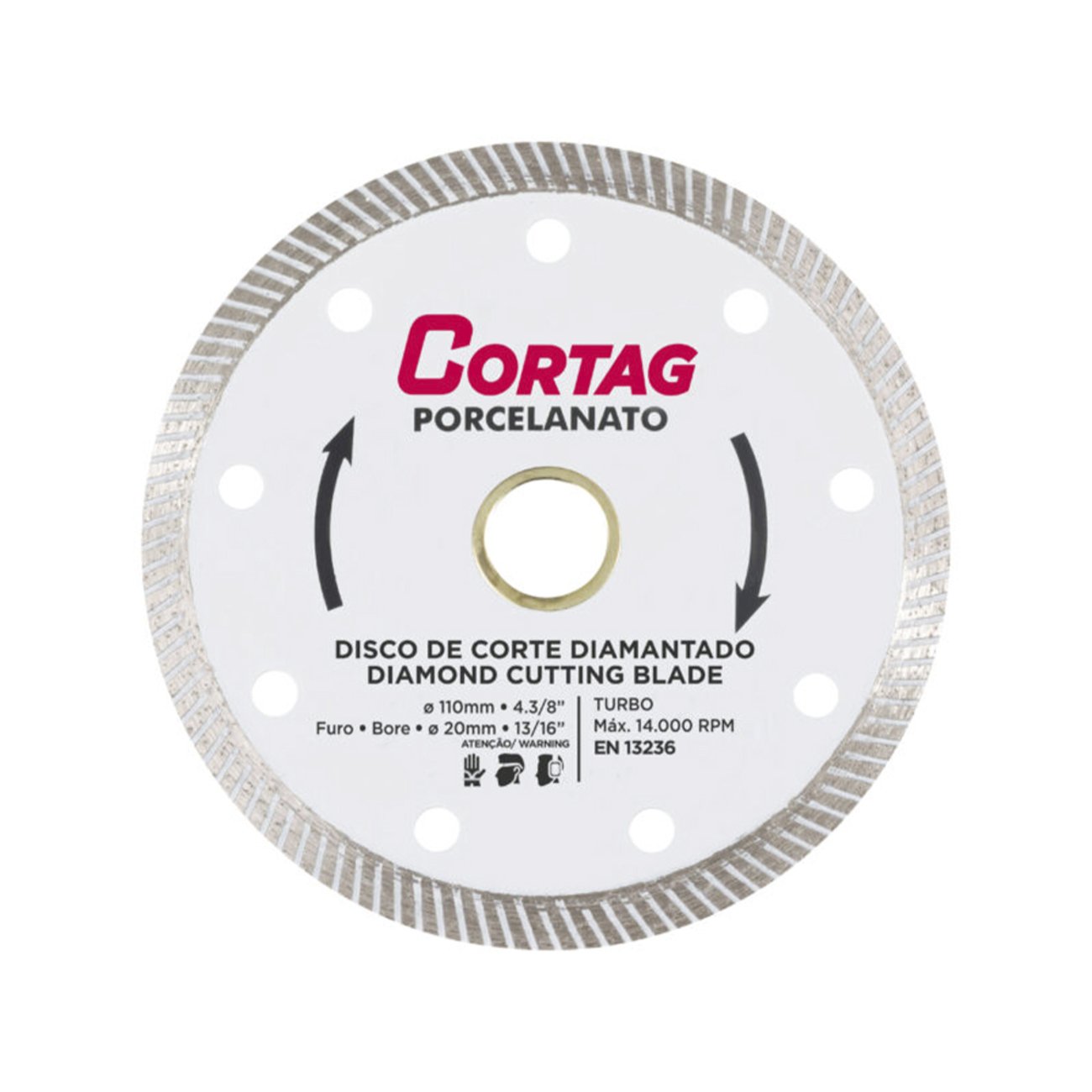 Disco Diamantado 110mm Turbo Porcelanato 60863 Cortag