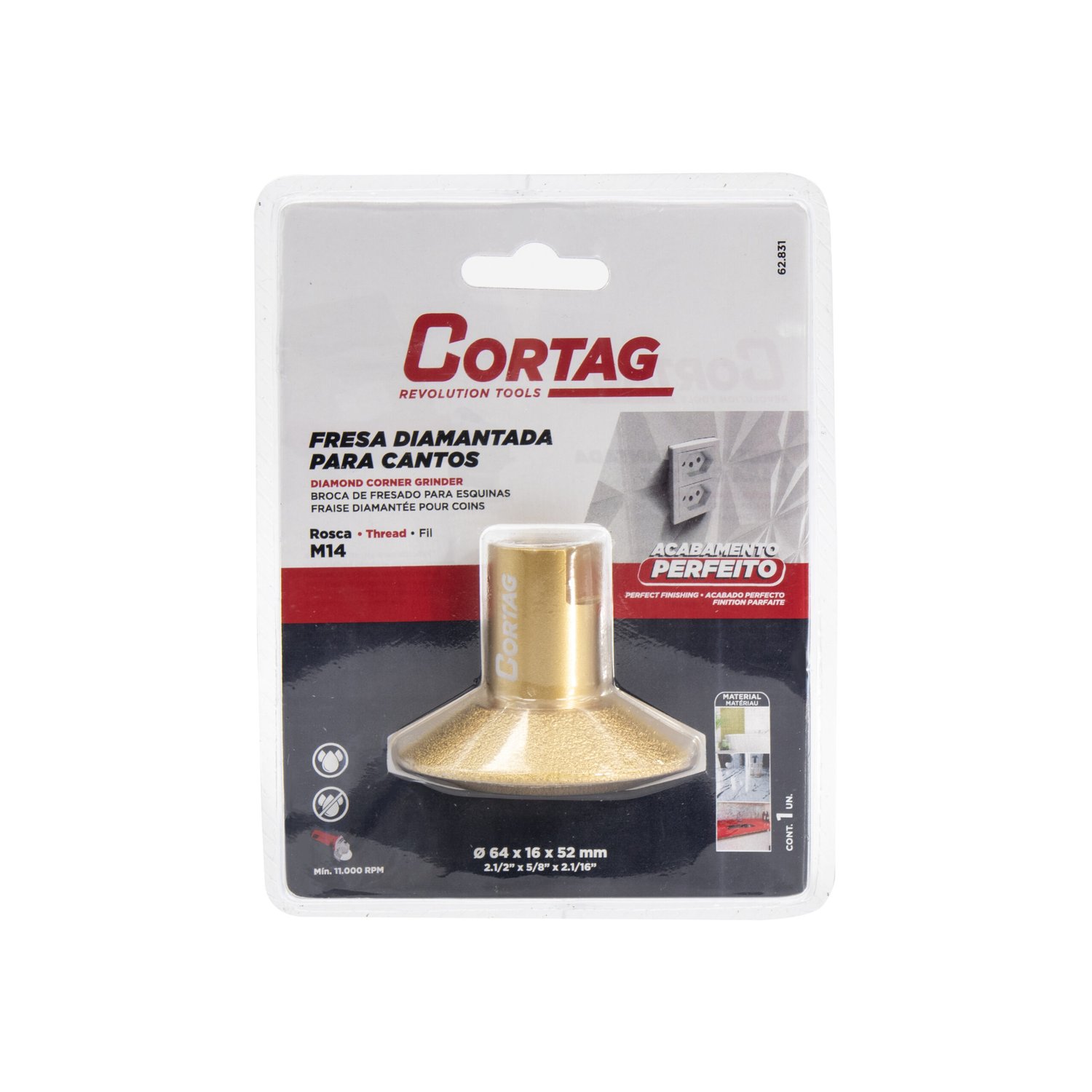 Fresa Diamantada Para Cantos 62831 Cortag