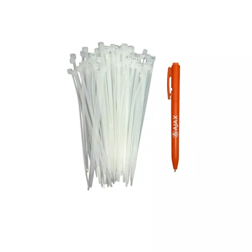Abraçadeira Nylon 150 x 3,0mm Branca 100un A11031 Ajax