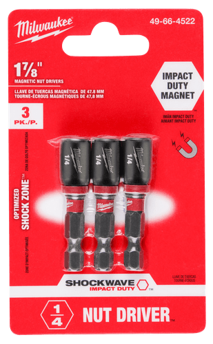 Adaptador Magnético 1/4" X 50Mm X 1/4" com 03 peças G 49-66-4522 Milwaukee