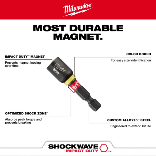 Adaptador Magnético 1/4" X 50Mm X 5/16" G 49-66-4503 Milwaukee