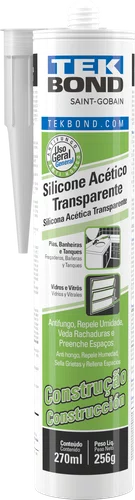 Adesivo Silicone Acético 256G Incolor - Tekbond