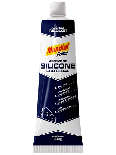 Adesivo Silicone Acético 50G Incolor Mundial Prime