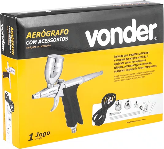 Aerógrafo com Acessórios 16 Peças Vonder