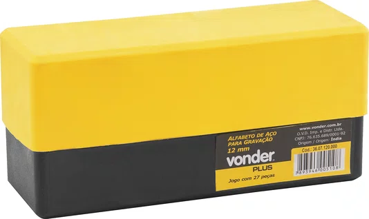 Alfabeto de Aço para Gravação 8mm Vonder