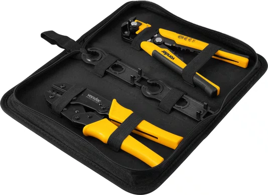 Alicate Crimpador + Desencapador Jogo com 4 peças Vonder