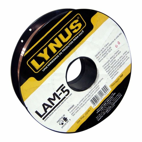 Arame Solda MIG 5kg 0,8 mm AWS ER70S-6 LAM-5 Lynus