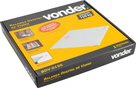 BALANCA DIGITAL DE VIDRO 150KG VONDER