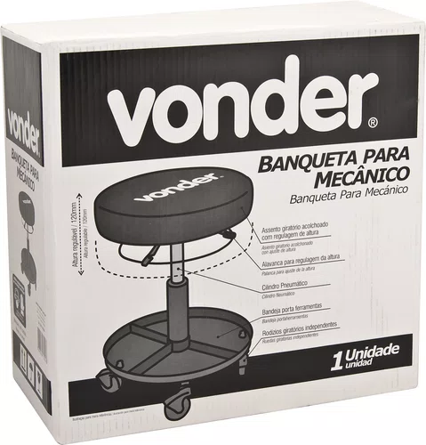 Banqueta Giratória para Mecânico Vonder