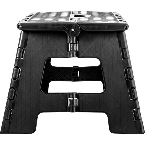 Banqueta Plástica Dobrável Preta Altura 220mm Vonder