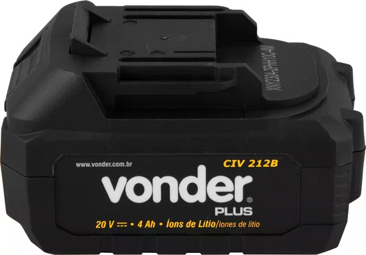Bateria de Íons de Lítio 20V 4,0Ah para Chave de Impacto Vonder