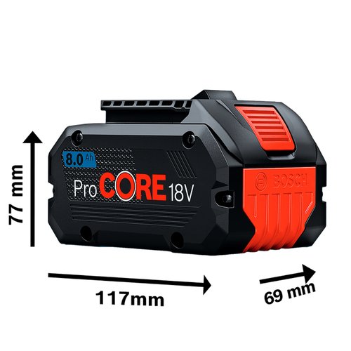 Bateria Bosch 18V 8Ah ProCORE com CoolPack 2.0
