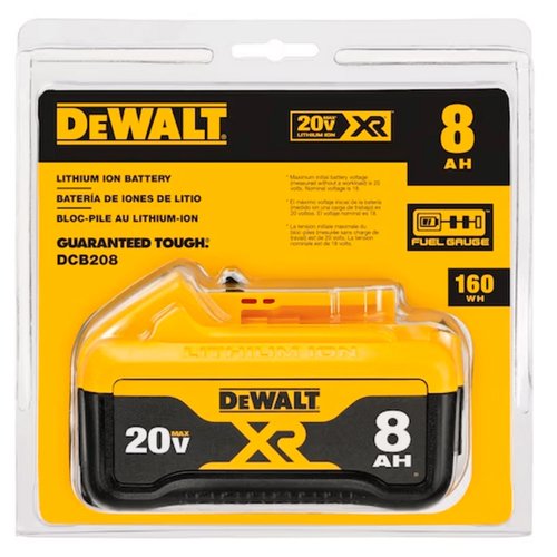Bateria Ion de Lítio Xr Max 20v 8Ah DCB208-B3 DeWalt