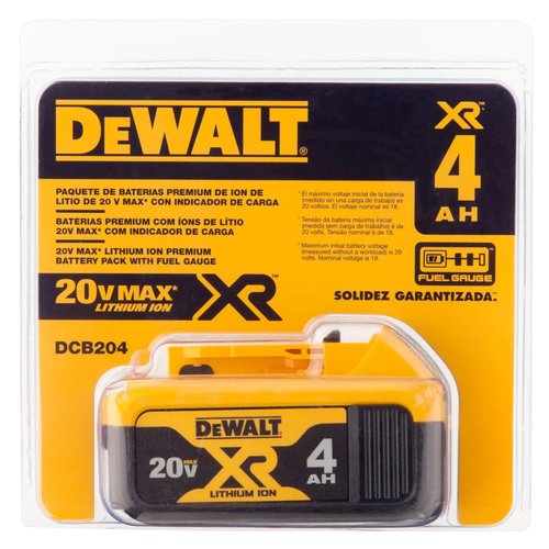 Bateria Íon Lítio 20V Xr 4.0ah DCB204-B3 DeWalt