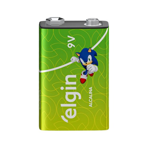 Bateria Pilha 9V Alcalina Elgin