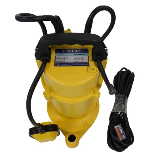 Bomba Submersível 750w Água Suja 1CV 220V BS-32 Premium Ferrari
