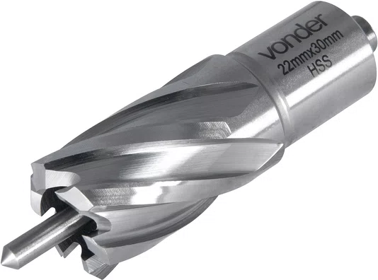 Broca Anular 22 x 30 mm Encaixe Weldon 19 mm Vonder