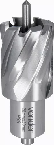 Broca Anular 28 x 30 mm com Encaixe Weldon 19 mm – Vonder