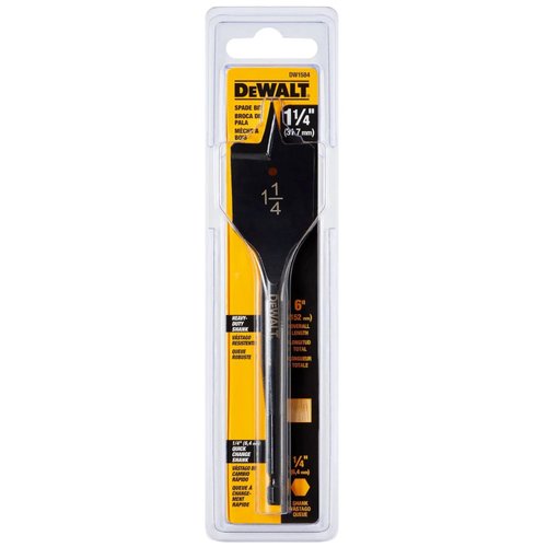 Broca Chata Para Madeira 1-1/4" x 6" DW1584 Y DeWalt