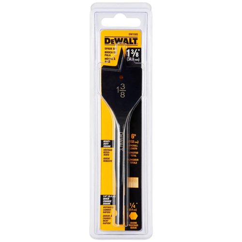 Broca Chata Para Madeira 1-3/8" x 6" DW1585 Y DeWalt