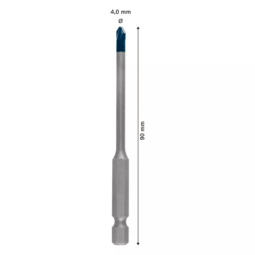 Broca HEX-9 HardCeramic 4 x 90mm 2608900588 Bosch