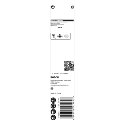 Broca HEX-9 HardCeramic 6 x 90mm 2608900590 Bosch