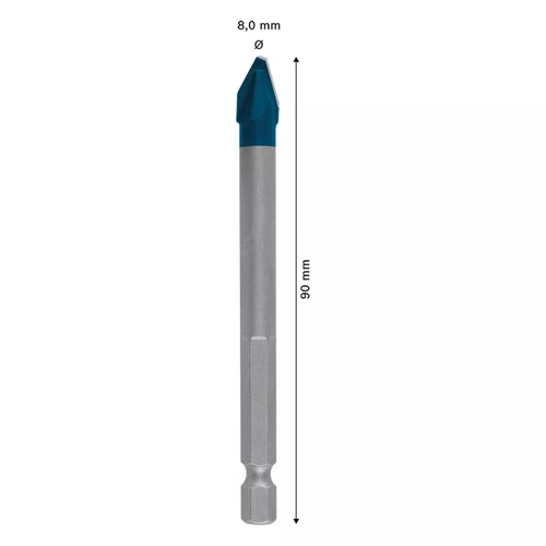 Broca HEX-9 HardCeramic 8 x 90mm 2608900592 Bosch