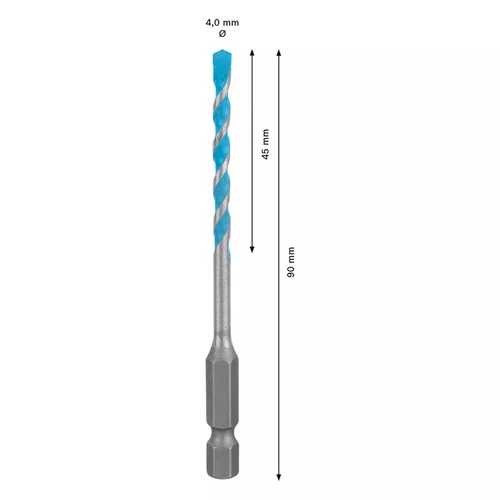 Broca HEX-9 Multiconstruction 4x45x90 2608900570 Bosch
