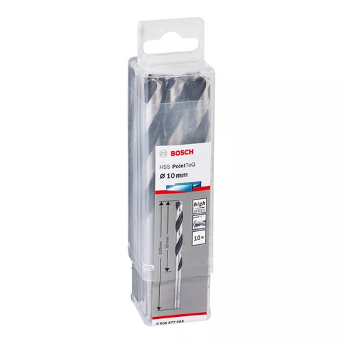 Broca HSS DIN 338 10.0mm PointTeQ 2608577268 Bosch