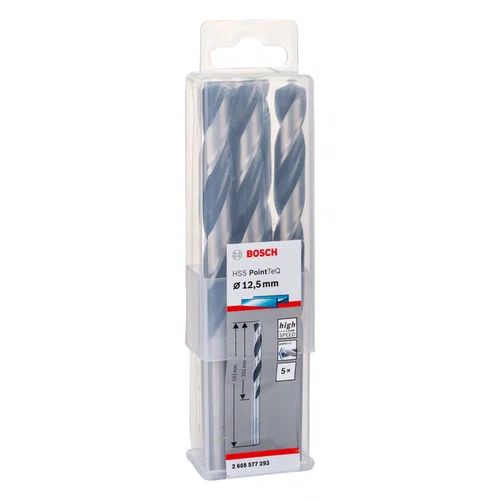 Broca HSS DIN 338 12.5mm PointTeQ 2608577293 Bosch