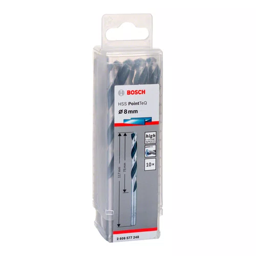 Broca HSS DIN 338 8.0mm PointTeQ 2608577248 Bosch