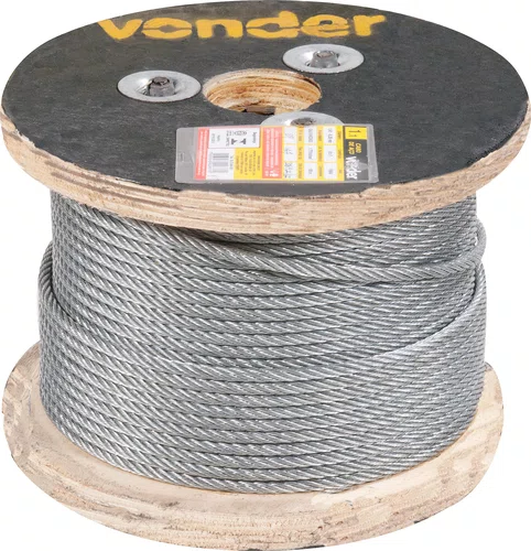 Cabo de Aço Galvanizado 2,4 mm 6x7 100 m Vonder