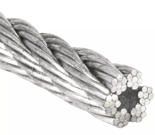 Cabo de Aço Galvanizado 4,8 mm (3/16'') 6x7 - 100m Vonder