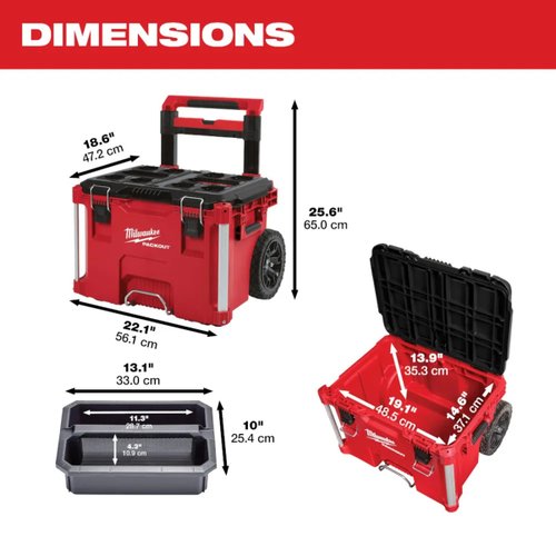Caixa Com Rodinhas E Suporte Packout 48-22-8426 Milwaukee