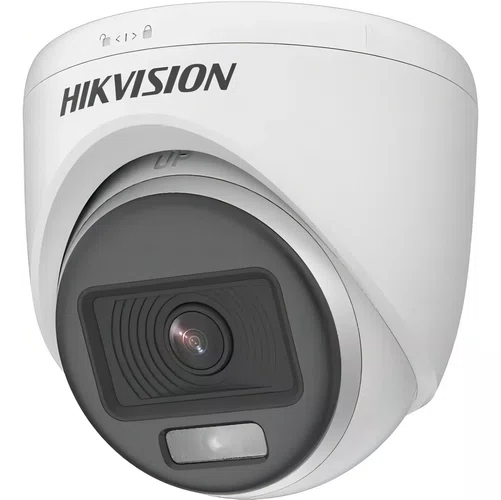 Câmera Bull Analógica Colorvu,2MP Lente 2,8mm Luz Branca Suplementar 20M Interno DS-2CE70DF0T-PF(2.8MM) Hikvision