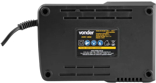 Carregador de Bateria C. Rápido 18V ICBV1806 Vonder