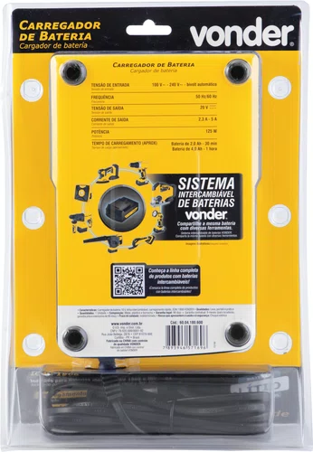 Carregador de Bateria C. Rápido 18V ICBV1806 Vonder