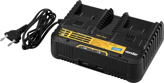 Carregador Duplo de Bateria 18V ICBV1841 Vonder