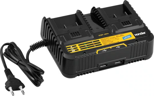 Carregador Duplo de Bateria 18V ICBV1841 Vonder