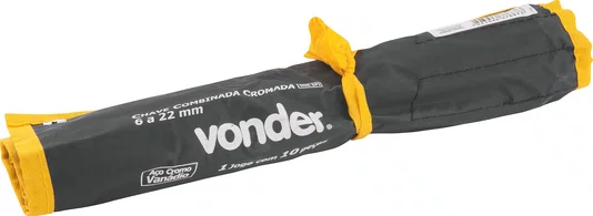 Jogo de Chaves Combinadas 10 Peças 6 a 22 mm Aço Cromo Vanádio Cromado Vonder