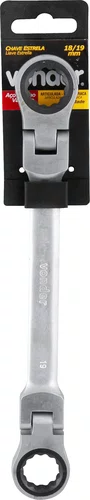 Chave Estrela 18x19 mm com Catraca Articulada Vonder