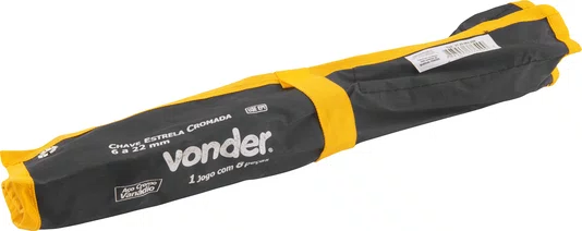 Jogo de Chaves Estrela 6 a 22 mm CR-V Cromada 06A22MM Vonder