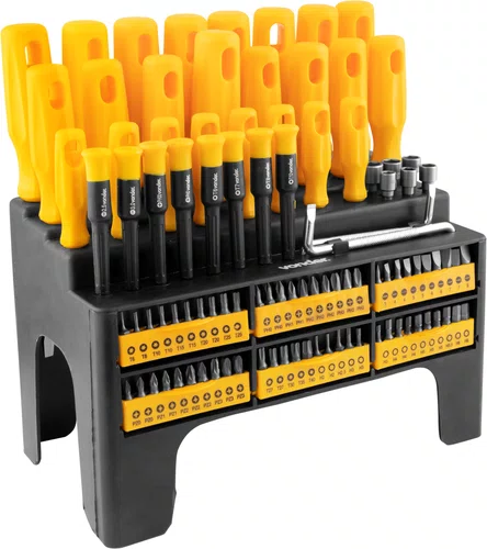 Jogo de Chaves de Fenda, Phillips, Torx, Precisão e Hexalobular 100 Peças CRV Vonder