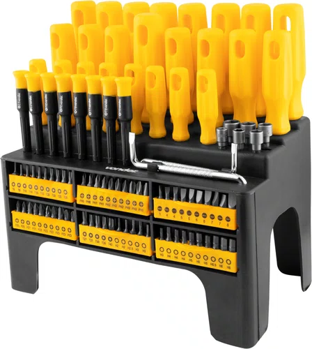 Jogo de Chaves de Fenda, Phillips, Torx, Precisão e Hexalobular 100 Peças CRV Vonder