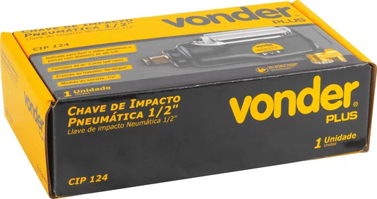 Chave de Impacto Pneumática 1/2" CIP 124 Vonder
