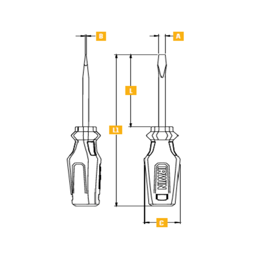 Chave De Fenda General Pro 1/8" X 6" 1864152 Irwin