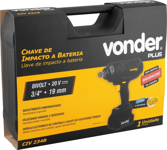Chave de Impacto 3/4"BAT20V CIV234B Bivolt Vonder