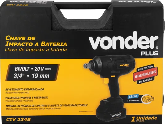 Chave de Impacto 3/4"BAT20V CIV234B Bivolt Vonder